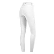 ELT Ladies High Waist Full Seat Silicone Breeches Hella White image