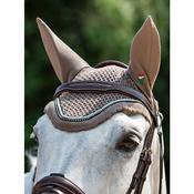 Equiline Flat Browband BB0418 Shaped With Fancy Stitching Brown