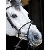 Equiline Rolled Leather Bridle &amp; Reins Black