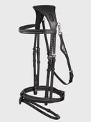 Equiline Anatomical JP Bridle With Removable Flash Noseband Black