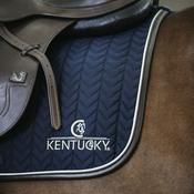 Kentucky Saddle Pad Leather Fishbone Jumping Navy image