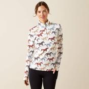 Ariat Ladies Lowell 3.0 1/4 Zip Baselayer Painted Ponies Print