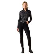 Ariat Ladies Lunaveil 1/2 Zip Long Sleeved Baselayer Black French Link Print