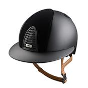 KEP Cromo 2.0 Polo Peak Black Helmet Velvet Front Beige Chinstrap
