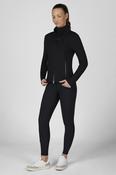 Pikeur Ladies Ribbed Fleece Functional Jacket Morschen Black image