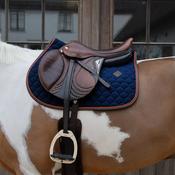 Kentucky Saddle Pad Onion Quilt Leather Neon Navy