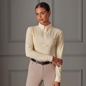 Shires Aubrion Ladies Long Sleeve Tie Shirt Yellow image