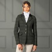 Shires Aubrion Ladies Saratoga Tweed Jacket Dark Green Check image