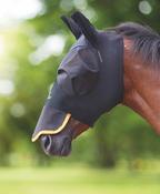 Shires Flyguard Pro Contour Stretch Fly Mask With Nose Black