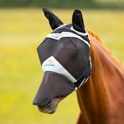 Shires Flyguard Pro Series Fine Mesh Fly Mask With Ears &amp; Nose Black