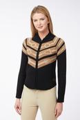 Vestrum Ladies Shimuzu Round Neck Full Zip Knit Black/Corten image