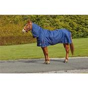 Turfmasters Full Neck Middleweight Turnout Rug 250 g Navy Check image