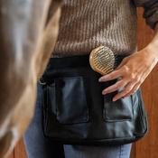 Kentucky Grooming Deluxe Plaiting Waist Bag Canvas Black