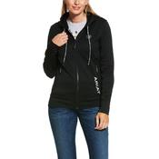Ariat Ladies Full Zip Hoodie Keats Black image