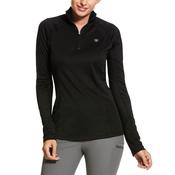 Ariat Ladies Sunstopper 2.0 Quarter Zip Baselayer Black image