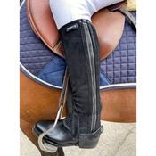 Celtic Equine Black Suede Chaps Adult