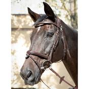 Equiline Anatomical JP Bridle With Removable Flash Noseband NB446 Brown image