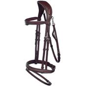 Equiline Anatomical JP Bridle With Removable Flash Noseband NB450 Brown
