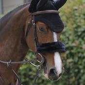 Kentucky Sheepskin Noseband Cover Black