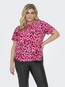 Only Carmakoma Carvica Life Short Sleeve Plus Size Top-RED image