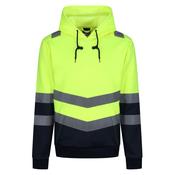 Regatta Men's Hi Vis 2 Tone Overhead Hoody-HIVIZ YELLOW