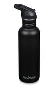 KLEAN KANTEEN Classic 800ml Water Bottle Flip Seal Sports Cap-BLACK