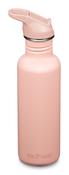 KLEAN KANTEEN Classic 800ml Water Bottle Flip Seal Sports Cap-PEACH