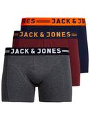 Jack &amp; Jones JACLICHFIELD 3 Pack Boxers -BURGUNDY image