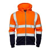 Supertouch 2 Tone Hi Vis Full Zip Hoody -ORANGE