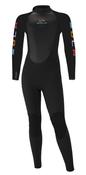 SOLA Kids Fire 4/3mm Wetsuit – Black Winter Neoprene Suit for Cold Water