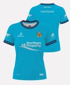 Antrim LGFA Senior Training Jersey LADIES FIT (Cyan/Navy/White) image