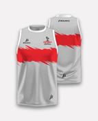 DASH Strength &amp; Conditioning Mens Singlet (Grey/Red) image