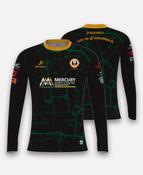 Lisburn Social Hurling Warm Up Top (Black/Green/Amber) image
