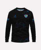 St Gerards School Belfast STAFF Warm Up Crew Neck (Black/Cyan) image
