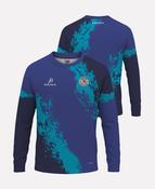 Wimbledon Soccer Academy Warm Up Crew Neck (Navy/Cyan/Royal)