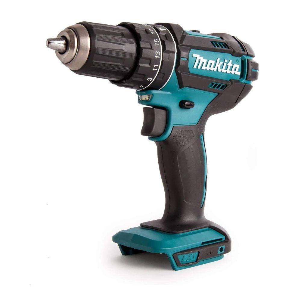 Makita 18V Brushless Combi Drill & Impact Driver Combo Kit with 2x 5.0Ah Batteries, Charger, Case - Black Turquoise
