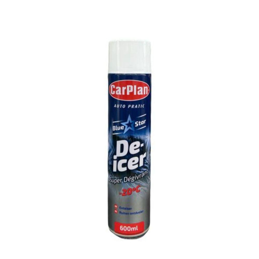 CarPlan Blue Star De-Icer Aerosol Spray 600ml Melts Ice Fast Operates to -15°C Streak-Free Finish