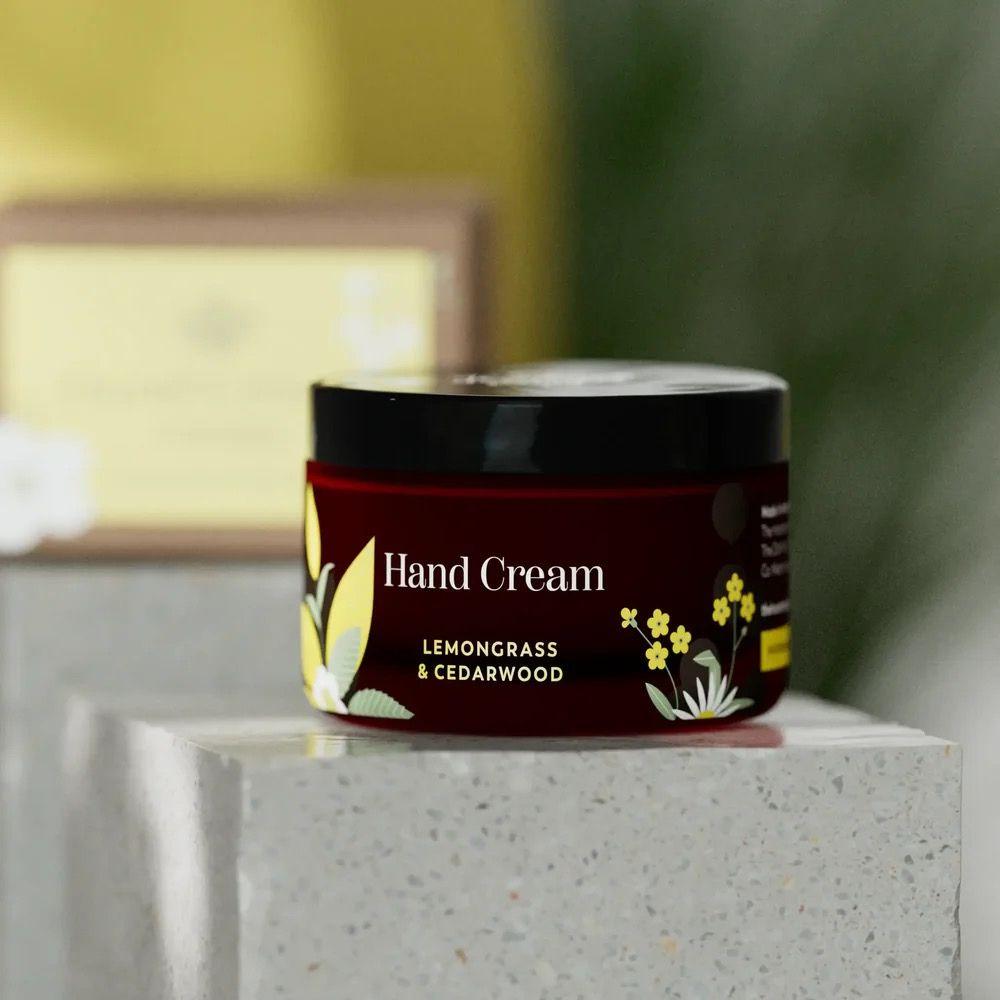 Handmade Soap Co. Lemongrass & Cedarwood Hand Cream - 50g, Quick Absorbing, Nourishing, Hydrating, Cruelty Free, Vegan