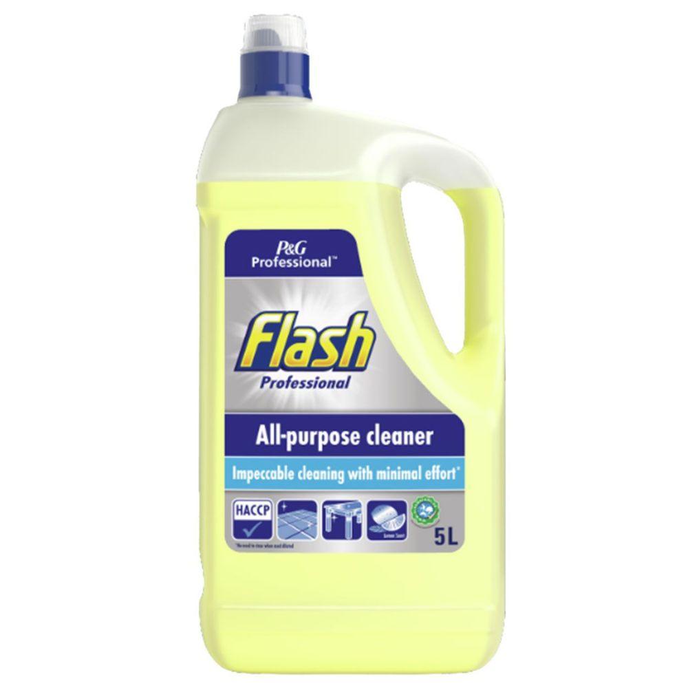 Flash All Purpose Cleaner Lemon 5L - Brilliant Clean, 1/2 the effort, P&G Professional