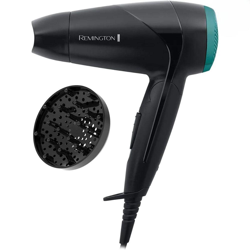 Remington Travel Hairdryer 2000W with Diffuser, Folding Handle, Black