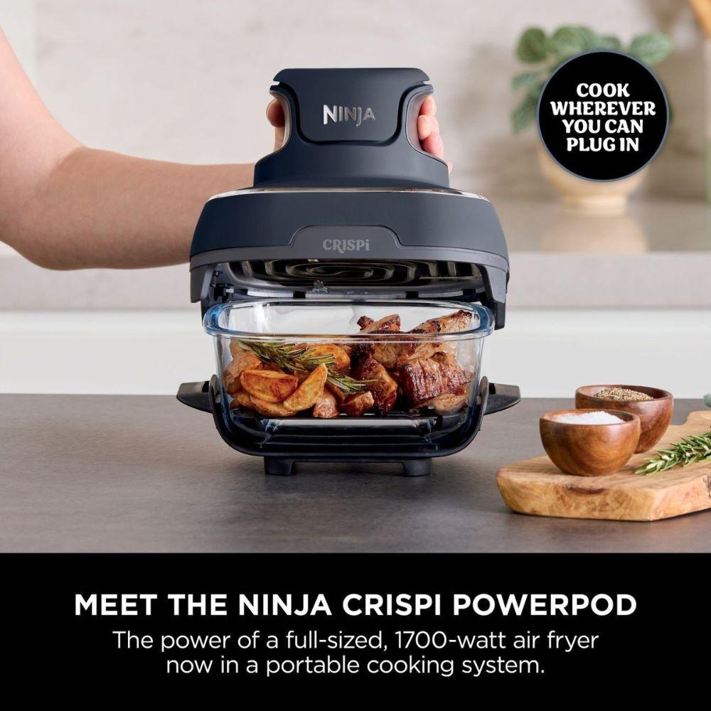 Ninja CRISPi Air Fryer | Glass Container, Crisper Plate