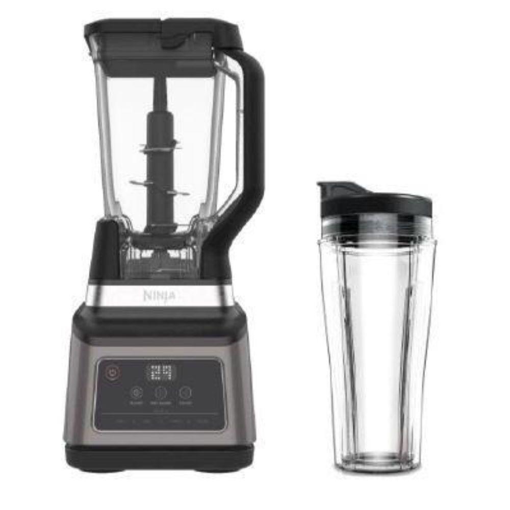 Ninja 2-in-1 Blender with Auto-IQ Technology, 1200W Power, 2.1L Jug, Black & Silver - Perfect for Smoothies, Sauces, and More