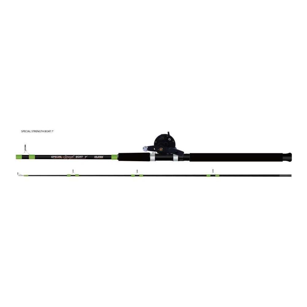 Silstar Special Strength Boat Combo 7' Rod/Reel 20-30lb Class with Fighter Pro Reel and 30lb Nylon Line