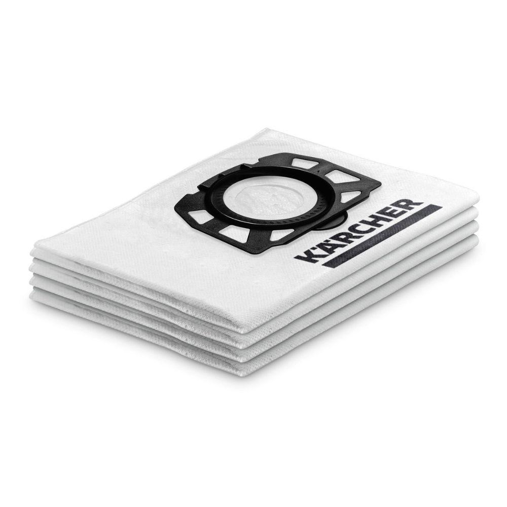 Karcher Fleece Filter Bags 4 Pack for Vacuum Cleaners - White