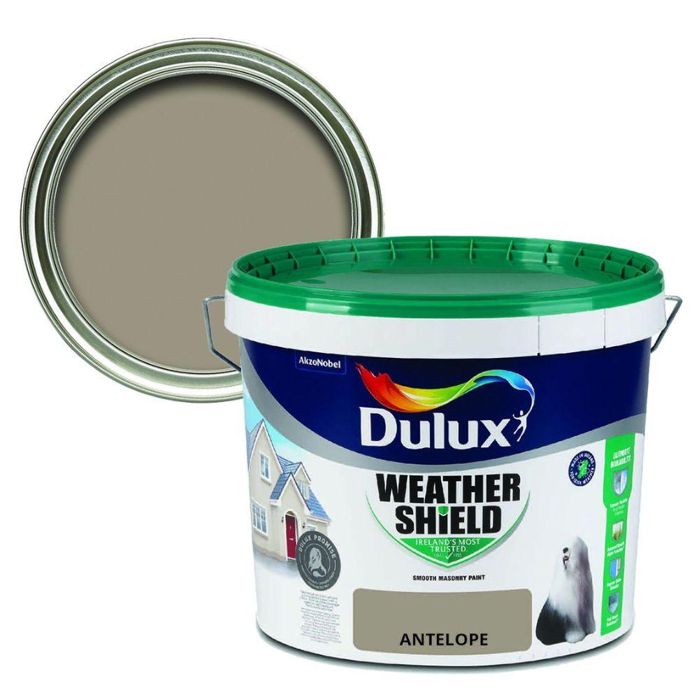 Dulux Weathershield Masonry Paint Antelope 10L Smooth Exterior