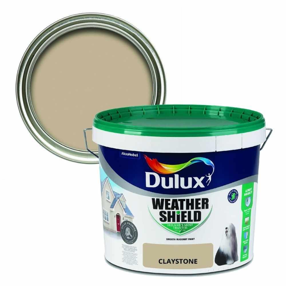 Dulux Weathershield Masonry Paint Claystone 10L Exterior Use Opaque Finish