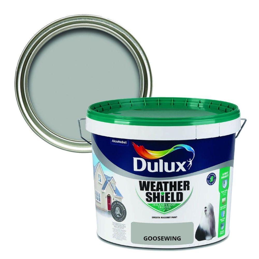 Dulux Weathershield Masonry Paint Goosewing 10L Opaque Exterior Use