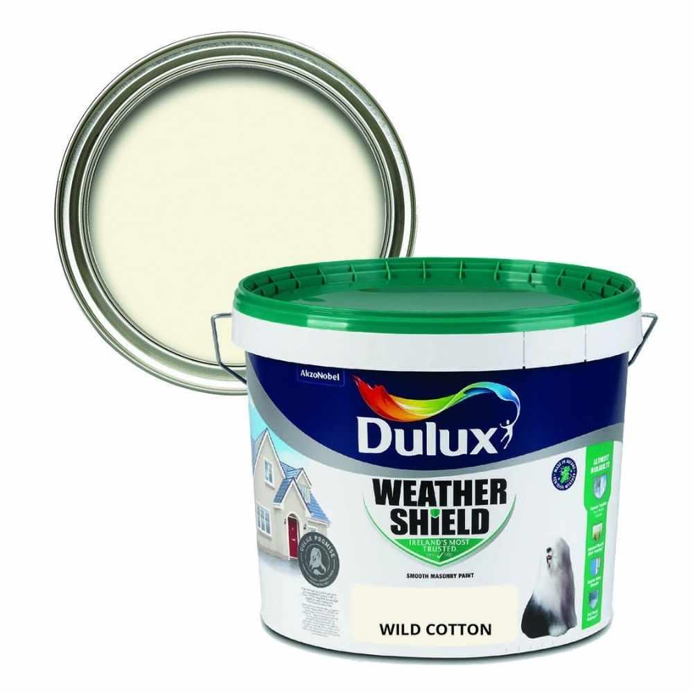 Dulux Weather Shield Wild Cotton Smooth Masonry Paint 10Ltr