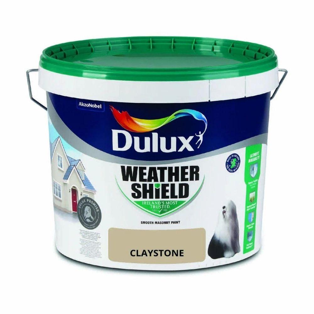 Dulux Weathershield Masonry Paint Claystone 10L Exterior Use Opaque Finish