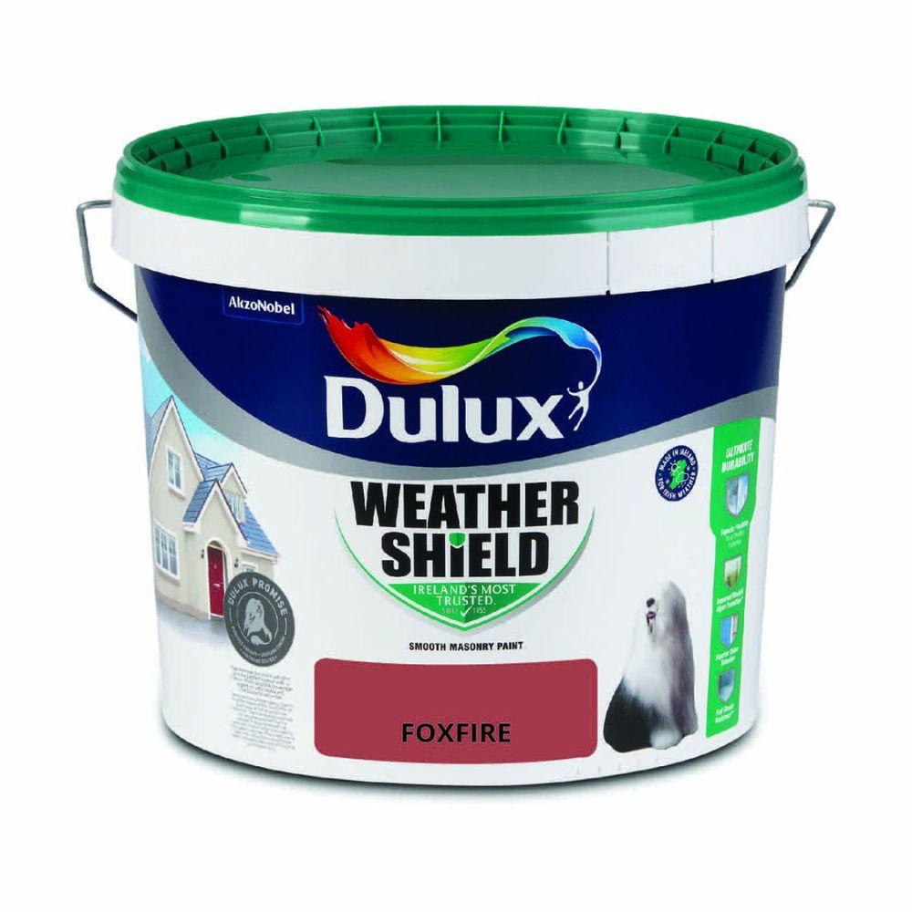 Dulux Weather Shield Foxfire Masonry Paint 10L - Smooth Exterior